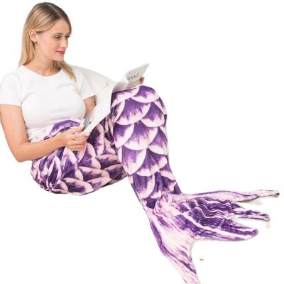 China Wearable Quality Wearable Reliable Favorable Feedback Design Mermaid Tail Wear Resistant Blanket Knitted for sale