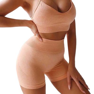 China 2021 New Fashion Design Ladies Tights Yoga Fitness Breathable Seamless Knitted Suit for sale