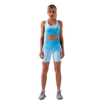 China 2021 High Quality Women Fitness Yoga Set Breathable Durable Seamless Workout Yoga Set for sale