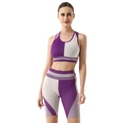 China 2 Piece Yoga Set Women Fitness Gym Fitness Breathable Sports Bra Women Gym Sets Divtop for sale