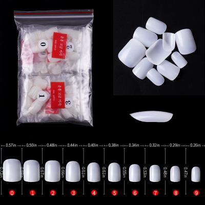 China Easy Apply 500pcs/bag Nail Tips Nail Patch Square Painted Around Head Artificial Nail False Tips for sale