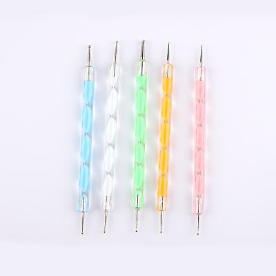 China Beauty Painting Tools 5pcs Double Ended Rhinestone Dotting Tool Crystal Picker Manicure Nail Dotting Pen for sale