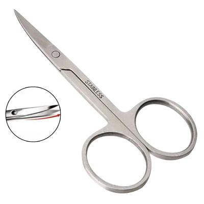 China Stainless Steel Eyebrow Scissors Manicure Cuticle Nail Beauty Scissors Right Handed Finger Boots Dead Skin Exfoliating Scissors for sale