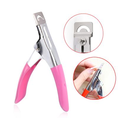 China Soft Fine Cutting Wholesales Pink Professional Acrylic False Nail Art Tips Cutter Nail Clipper Manicure Pedicure Clippers for sale