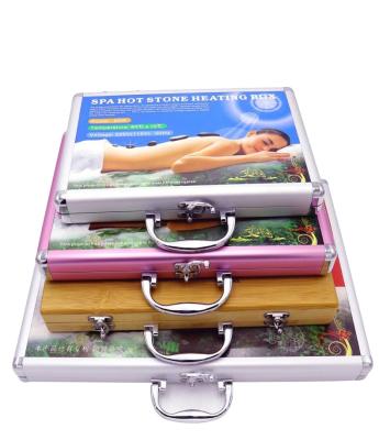 China Body Heater Aluminum Box For Automatic Stone Spa Massage Energy Stone Set Constant Temperature Volcanic Stone for sale