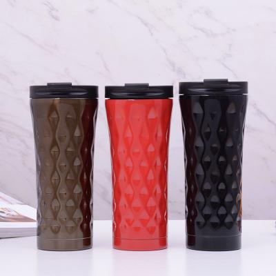 China Sustainable Wholesale Double Wall Water Bottle Metal Coffee Mugs Stainless Steel Car Cup for sale