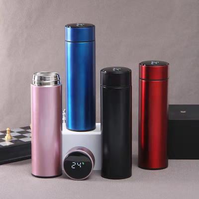 China PORTABLE Temperature Display Designed Stainless Steel Vacuum Cup Double Wall Water Bottle for sale