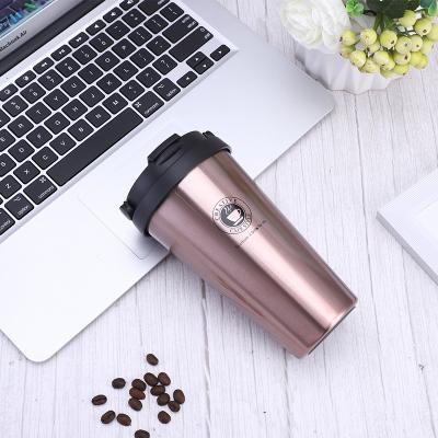 China Sustainable Wholesale Modern Reusable Stainless Steel Coffee Travel Mug With Lid for sale