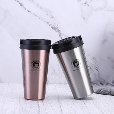 China Sustainable Reusable Double Wall Stainless Steel Coffee Travel Mug Insulated Mug Warmer With Lid for sale