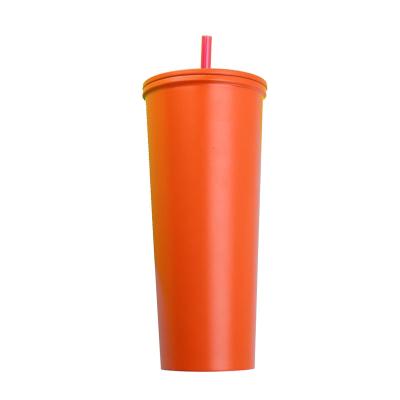 China Sustainable Modern Stainless Steel Coffee Travel Mug Casual Reusable Cup With Straw for sale