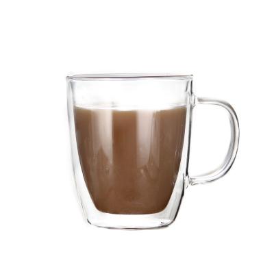 China Amazon Double Wall High Borosilicate Glass High Viable Hot Selling Mug for sale