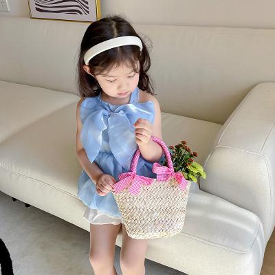 China Simple Straw Clutch Bag Handbag Lady Mini Shoulder Crossbody Bag Small Woven Summer Beach Bag Wholesale Fashion Toddler Child Small for sale