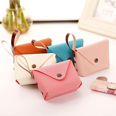 China Creative Handmade Mini Bags Pouch Kids Wallet PU Wholesale Vintage Girl Macarons Candy Color Small Coin Change Cute Key Leather Cheap Purse for sale