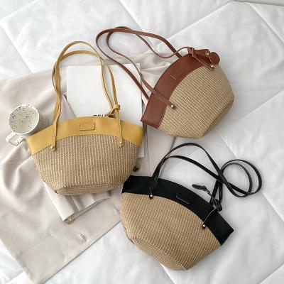 China Wholesale Fashion Designer Summer Beach Crossbody Shoulder Handbags Ladies Handbags Straw Bags Women Tote Large for sale