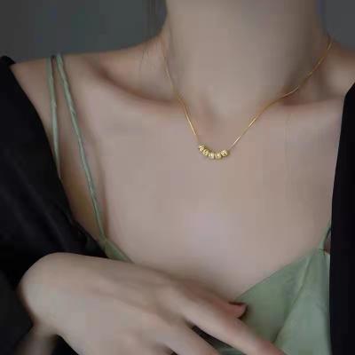 China High Quality Hiphop Stainless Steel 18k Gold Plated Fairy Thin Chains Necklaces Jewelry Women For Female Mom Gifts Necklace for sale