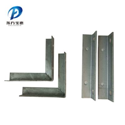 China Carbon Steel 63X63X6X450mm Hot Dip Galvanized HDG Steel Slotted Bracket for sale