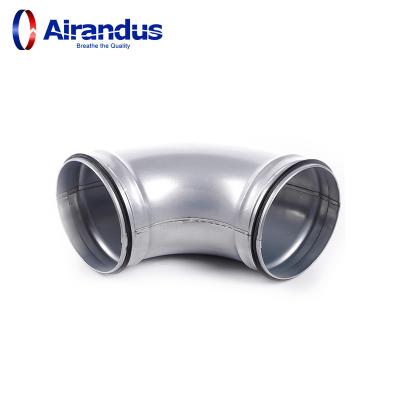 China Flexible HVAC Air Duct Fittings Spiral Duct Components Ventilation Bends for sale