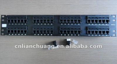 China UNC-69148 cat6 48 amp port modular patch panel for sale