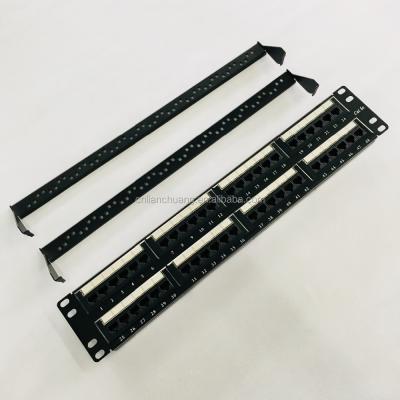 China Structure Cabling System 2U 19 Inch Cat5e UTP 48 Port Patch Panel for sale