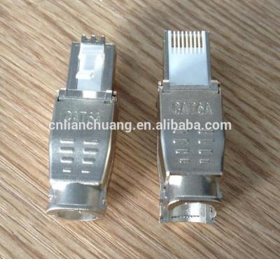 China Rj45 toolless connecor Cat6A STP toolless connector rj45 cat6a shielded socket for sale