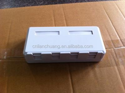 China 4 port surface mount box (not include keystone rj45 jack, empty box) UNC-S004 for sale