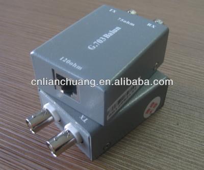 China Metal case E1 G.703 balanced transformer converter 120 ohm to 75 ohm rj45 to bnc balanced transformer connector for sale