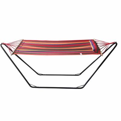 China Modern Factory Goods Outdoor And Indoor Casual Hammock With Stand Stabilize Cheap Swing Canvas Hammock for sale