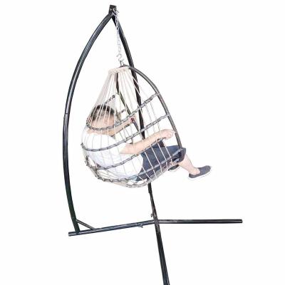 China Modern Hot Sale Outdoor Garden Hammock Swing Chair With Stand And Stand Metal Portable Regular Hammock for sale