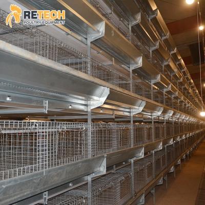 China Durable Fully Automatic Poultry Field Hot Dip Galvanized One Day Multi Tiers H Type Poultry Layers Chick Cage for sale