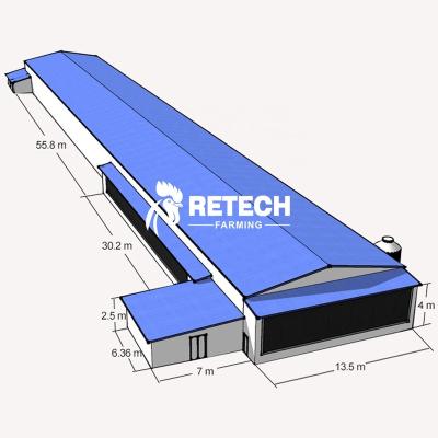 China Commercial Chicken Feeding House Prefab Steel Structure Building Modern Design Poultry Shed For Layer Broiler Farm for sale