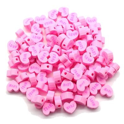 China Jewelry Preparing Polymer Clay Heishi Beads Love Heart Clay Bead Keychain Mixed Polymer Clay Beads Jewelry Making DIY Craft Accessories 10mm for sale