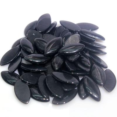 China China Horse Eye Shape 10*20 Glass Colored Cat Eye Beads Gem Stone Opal Flat Bottom Patch for sale