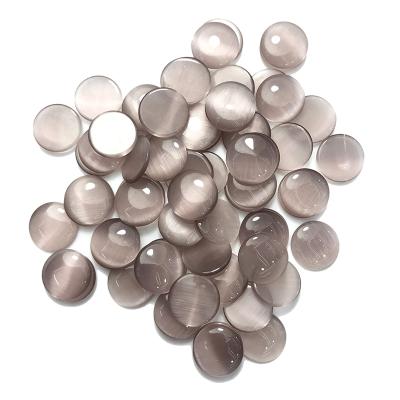 China Cat Eye Stone 12mm Round Cat Eye Cabochons Gemstone Cat's Eye Jewelry Accessories Gemstone For Bracelet Necklace Making Diy for sale