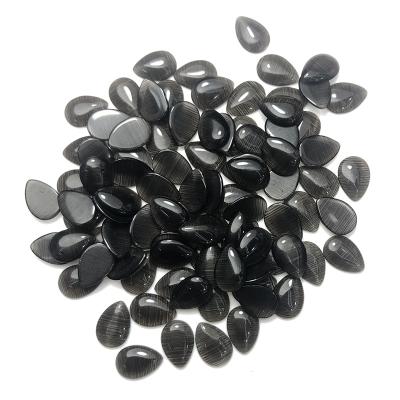 China Flat Bottom Cat Eye Crystal Gem Stone Colored Cat Eye Jewelry Accessories 6*8 Water Drop for sale