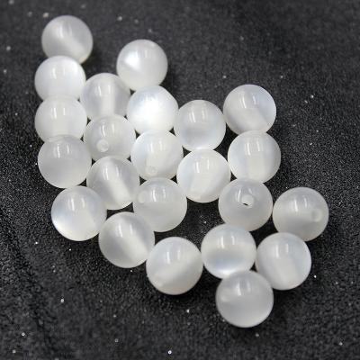 China Diy Acrylic Jewelry Accessories Earrings Resin Eyebrow Beads 6mm-20mm Ultralight Plastic Stone Round Beads Fake Eyebrow for sale