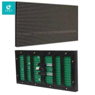 China Levt p10 simple red smd VIDEO ADVERTISING display wall module vacuum indoor led store outdoor color screen for sale