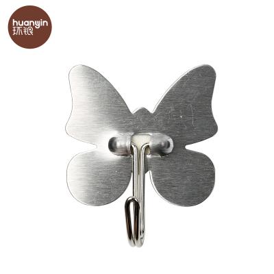 China Durable Adhesive Decoration Butterfly Hanger Metal Wall Hook for sale