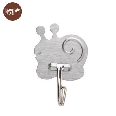 China Small Sustainable Over The Door Fabrics Clothes Stainless Steel Adhesive Hanging Wall Hooks for sale