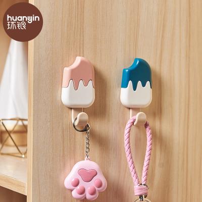 China Sustainable Wall Mounted Colorful Magnetic Double Door Coat And Hat Hanging Hook On The Wall for sale