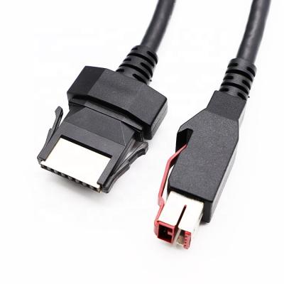 China Construction High Quality 24V PUS Powered USB To 1*8 PUSB 24V USB POS Power Cable for sale