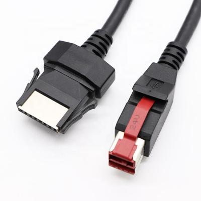 China Construction 24V PUS Powered USB To 1*8 PUSB 24V USB POS Power Cable for sale