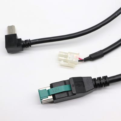 China Build 12V/24V PoweredUSB to USB B Male and HSG 5557-2P Cable for IBM and POS Equipment for sale