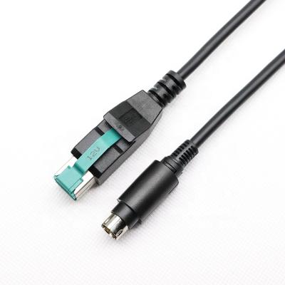 China Male powered by 12V from printer etc. 7ft Computer Hosiden USB to Mini Din 8 Pin Male Cable for sale