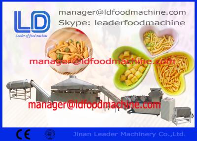 China Fried Wheat Flour Snacks Making Machine spiral / square/ circle tube snacks processing for sale