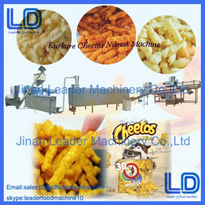 China Automatic Fried Nik Naks Kurkure Making Machine , Three Phase Cheetos Machinery for sale