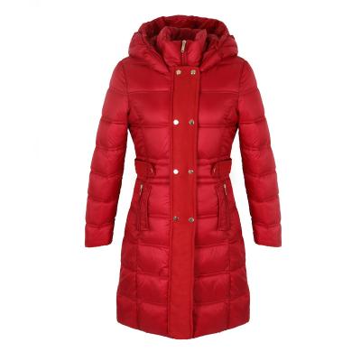 China Korean Style Breathable Padded Jacket Women's Mid Length Slim Waist Padded Jacket New Style Padded Jacket for sale