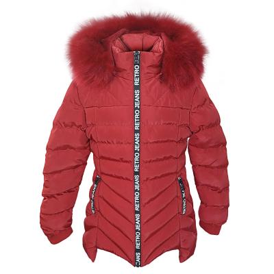 China Winter Breathable Warm Fashion Long Sleeve Costume Kids Red Hooded Faux Fur Coat For Winter for sale