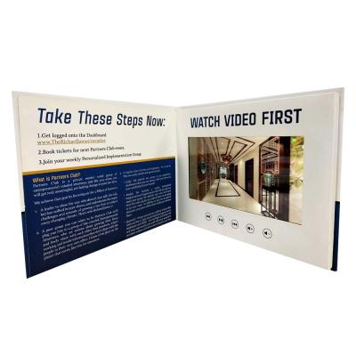 China 7 Inch Custom Hot Sale China Digital LCD Brochure Chinese Homemade Business Video Business Card Books for sale