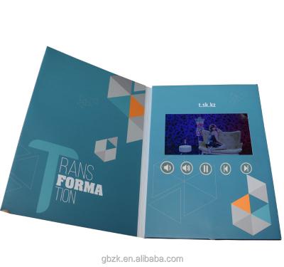 China Europe A4 7inch Best Gifts Video Brochure Greeting Card LCD Screen Video Brochure for sale