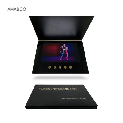 China All Regions Amaboo Digital LCD Greeting Card Hot Selling Video Book 7 Inch Promotional Video Brochure for sale